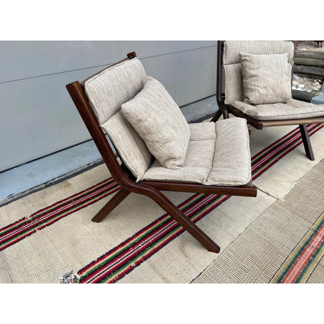 A Vintage Pair of Scandinavian Modern “Uno” Folding Lounge Chairs by Per Leiv Øie for Ekornes Made in Norway by Ekornes,...