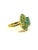 Bochic "Orient" Vintage Zambian Emerald Ring Set In 18K Yellow Gold & Silver For Sale - Image 18 of 18