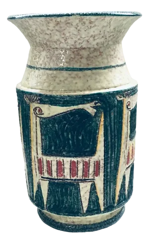Mid-Century Art Ceramics Studio Etruscan Horses Vase 63/65 by Fratelli Fanciullacci, Italy, 1960s