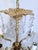 Metal Vintage Brass Chandelier With Crystal Prisms For Sale - Image 7 of 12
