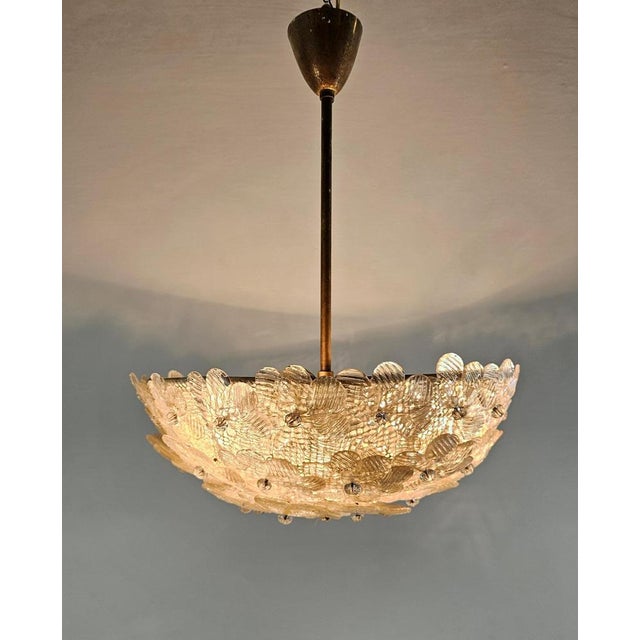Murano Glass Flower Basket Pendant from Barovier & Toso, Italy For Sale - Image 9 of 13
