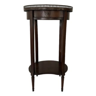 Marble Top Gallery Side Table For Sale