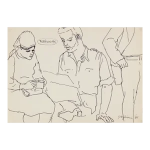 Monochromatic Commuters Study 1981 Ink