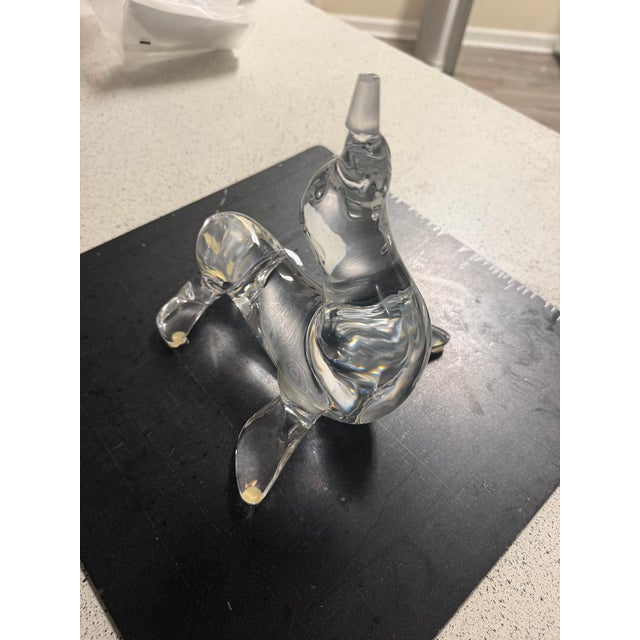 Daum France Crystal Sea Lion 11in Pate De Verre For Sale - Image 9 of 12