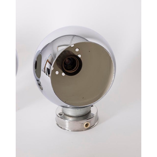 Reggiani Vintage Eyeball Wall Lamps by Goffredo Reggiani from Reggiani, 1970s, Set of 3 For Sale - Image 4 of 8