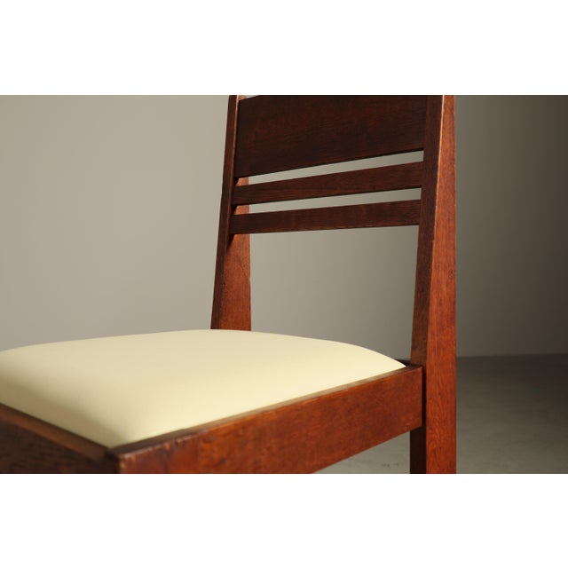 Vintage Dutch Hague School Oak Dining Chairs, 1920s, Set of 4 For Sale - Image 14 of 16