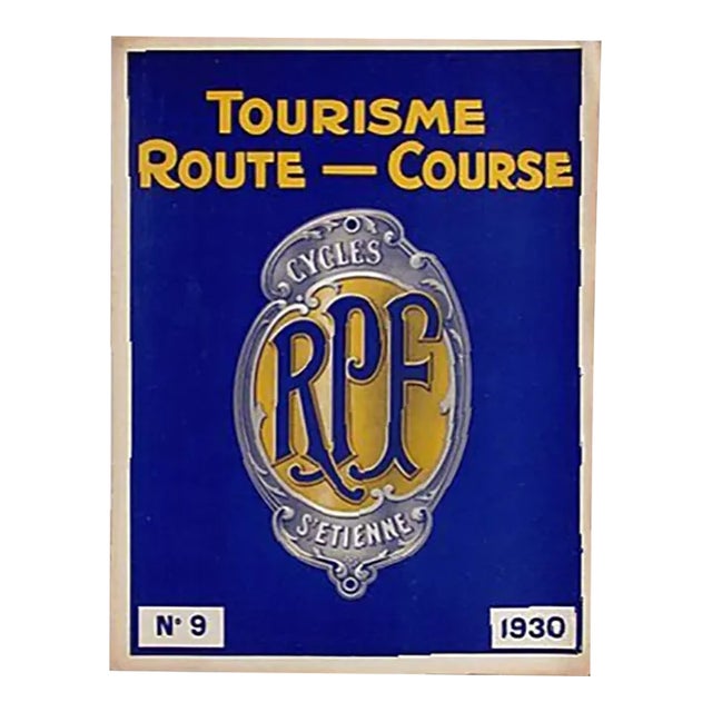 1930s French Art Deco Cycling Print / Advertisement For Sale