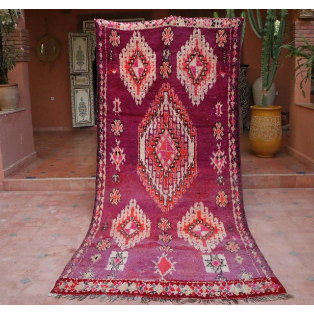 Mid-Century Modern 5x11 Vintage Moroccan Rug For Sale - Image 4 of 12