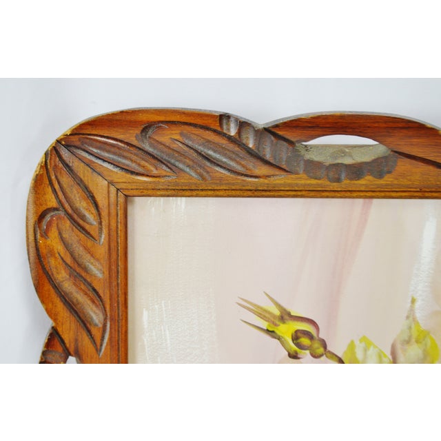 Art Deco Zara Ellwood Framed Gouache Watercolor on Board Yellow Roses