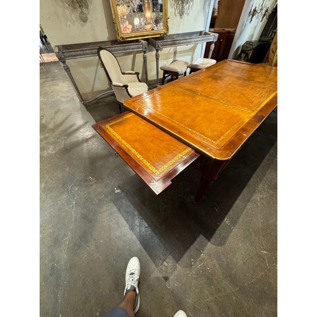 Brown Large 19th C. French Louis XVI Walnut Bureau Plat For Sale - Image 8 of 11