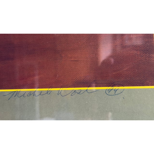 Green Michele Wood “Harlem” Signed Framed Print, Jazz Era Street Scene, 1994 For Sale - Image 8 of 9
