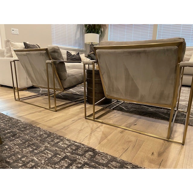 Set of Two Milo Baughman for Restoration Hardware Chairs For Sale - Image 13 of 13