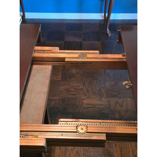 Mid 20th Century Watertown Slide Expandable Dining Table With Leaves Classic Mid Century Wood 90" For Sale - Image 9 of 11