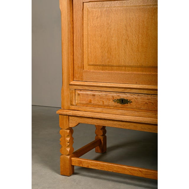 Mid-Century Modern Brutalist Sideboard in Oak by Henning Kjærnulf, 1960s For Sale - Image 18 of 18