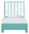 Ivy Standard Bed Twin, Turquoise For Sale