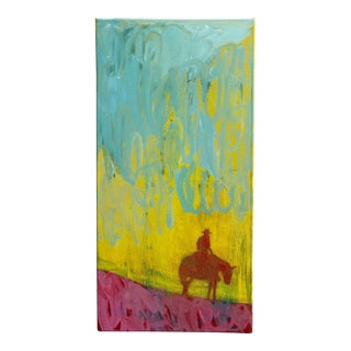 Clouds and Cowboy Expressionist Painting by Joseph Christy For Sale