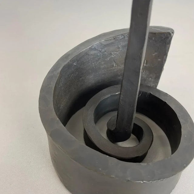 Black Large Brutalist Bronze Candleholder from Manfred Bergmeister, 1970s For Sale - Image 8 of 18