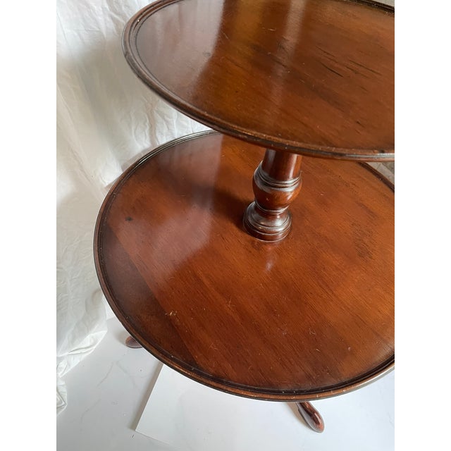 Brown Antique Two‑Tier Mahogany Gueridon Table, Late 19th Century For Sale - Image 8 of 11