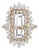 Lab Diamond Semi-Mount Ring With 24 Diamond Accents in Solid 14k Gold, Size 6.75 For Sale
