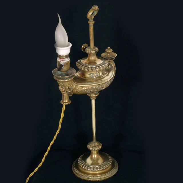 Gold 19th Century Table Lamp from Wild & Wessel For Sale - Image 8 of 8