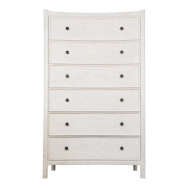 Hampton Tall Boy in White Wash For Sale