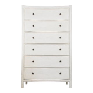 NOIR Hampton Tall Boy in White Wash For Sale