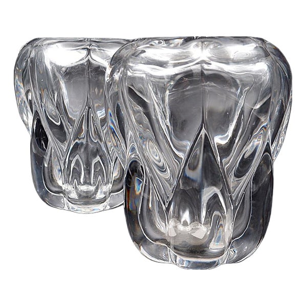 Clear Crystal Vases by Antonio & Guido Bon for Val St Lambert - 1960s, Set of x For Sale