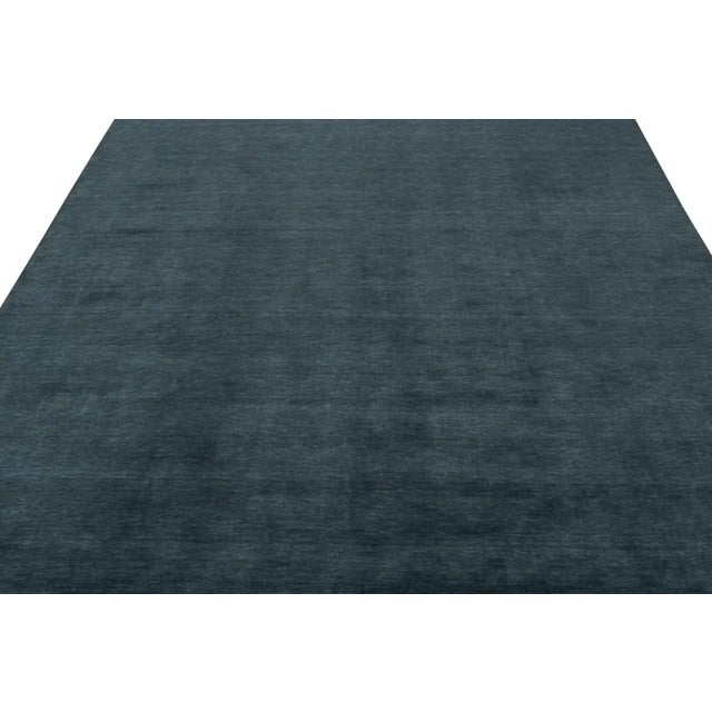 2010s Rug & Kilim’s Contemporary Rug in Solid Black and Dark Gray Undertones For Sale - Image 5 of 7