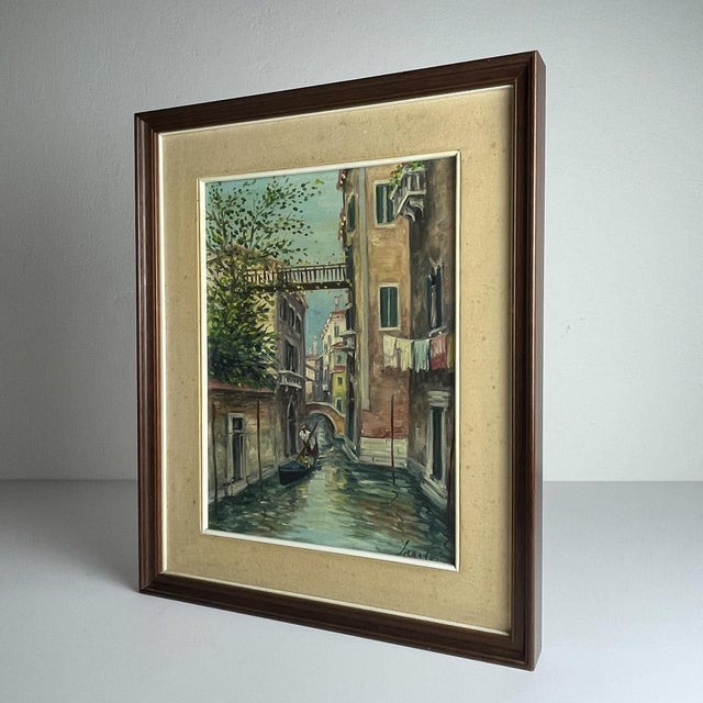 Italian Artist, Venice Canal, Original Oil Painting, 1960s, Framed For Sale - Image 13 of 18