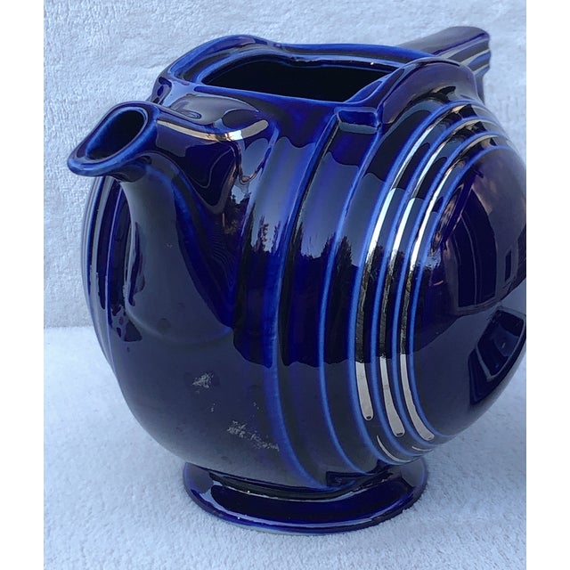 Vintage Hall Cobalt and Silver Teapot - Model 0543p 6 Cup For Sale - Image 10 of 16