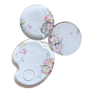 Antique, Early 20th Century Noritake Japan Azalea Porcelain Serving Plate Assortment