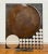 Vintage large scale modern abstract metal sculpture. Welded construction, some live surface rust.