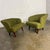 Mid-20th Century Art Deco to Mid-Century Modern Green Bucket or Barrel Style Accent or Lounge Chairs a Pair For Sale - Image 10 of 12