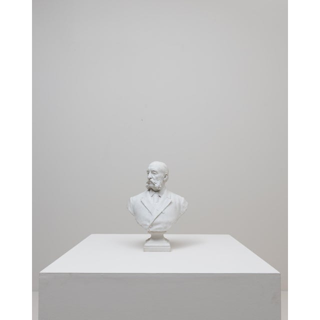 1900s French Bisque Porcelain Bust of Man For Sale - Image 16 of 18