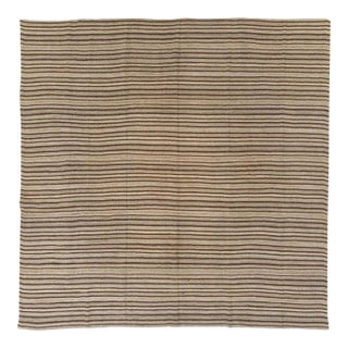 Galerie Shabab Collection Mid-20th Century Handmade Turkish Flatweave Kilim Square Room Size Carpet For Sale
