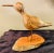 Brown Hand Carved Wood Birds on Wooden Bases - a Pair For Sale - Image 8 of 13