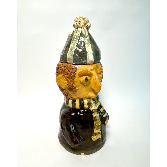 Folk Art Prague Art Pottery Sculpture Figure - 2 Piece For Sale - Image 3 of 9
