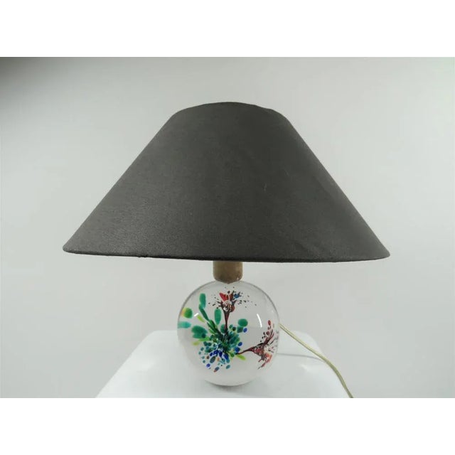 Mid-Century Modern Swedish FM Table Lamp in Art Glass, 1960s For Sale - Image 3 of 11