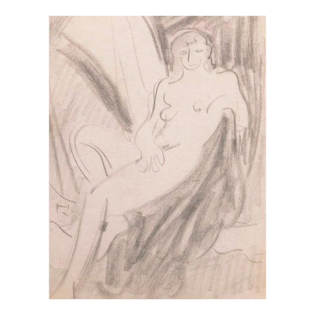 'Seated Nude' by Victor Di Gesu, Paris, Louvre, Salon D'Automne, Académie Chaumière, Carmel, Los Angeles County Museum of Art For Sale