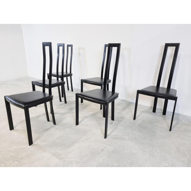 Vintage Postmodern Dining Chairs, 1980s, Set of 6 For Sale - Image 6 of 10