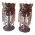 Antique Victorian Bohemian Ruby Mantel Candle Lusters - a Pair For Sale