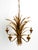 Large Gold-Plated 5-Arm Tall Metal Chandelier by Hans Kögl, 1970s For Sale - Image 4 of 17
