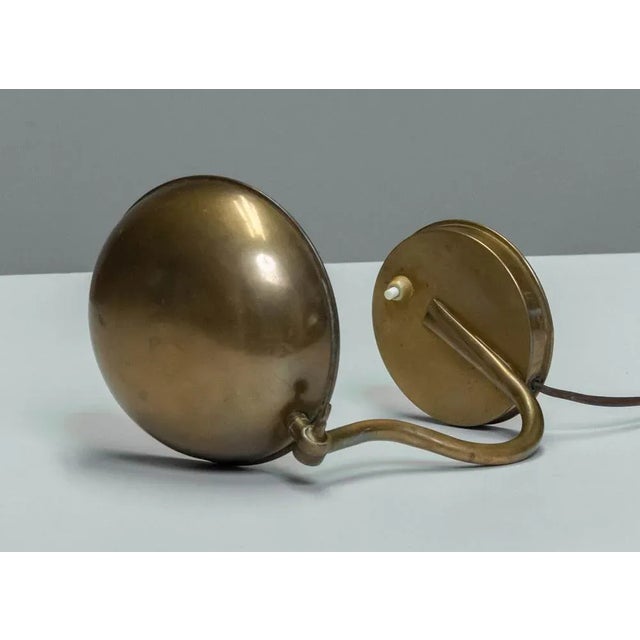 1940s Desk Lamp with Adjustable Shade in Brass attributed to Asea, 1940s For Sale - Image 5 of 9