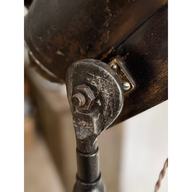 Vintage 1930’s Theatre Spot Light Cast Iron Floor Lamp - Brenkert For Sale - Image 9 of 10