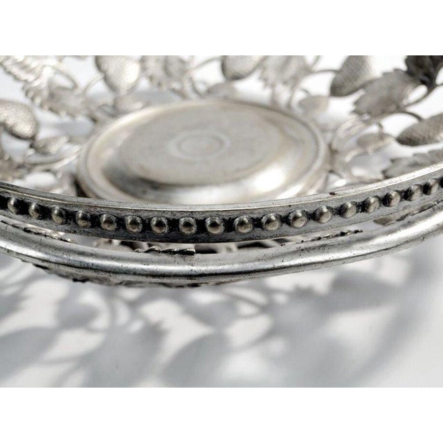 Silver Fruit Basket from Fraget, Poland, Early 20th Century For Sale - Image 8 of 12