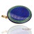 Vintage 18k 750 Yellow Gold Royal Blue & Green Enamel Locket Pendant Necklace For Sale - Image 4 of 10