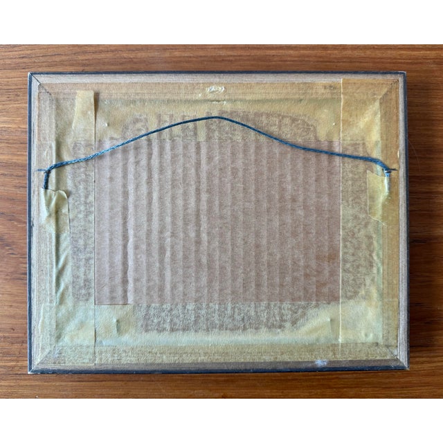 Paint Small Signed Watercolor Painting of Coastal Scene For Sale - Image 7 of 7