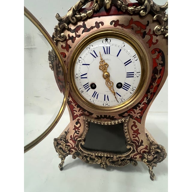 Napoleon III Cartel Clock in Boulle-Style Marquetry, 19th Century For Sale - Image 15 of 18