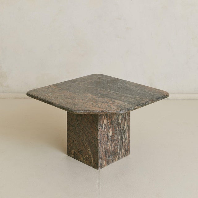 Trio of Italian Gray + Mauve Marble Nesting Tables, 1970s For Sale - Image 12 of 18