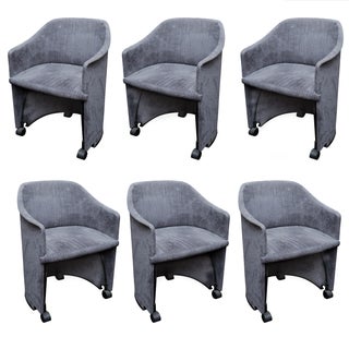 Cassina Style Italian Barrel Back Chairs - 6 For Sale